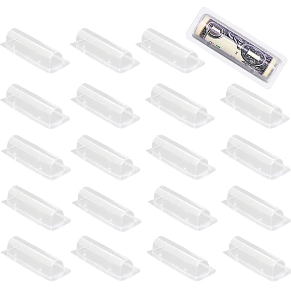 Plastic Dome Clear - 50/100 Stuks Geld Kaarthouder Met Sticker