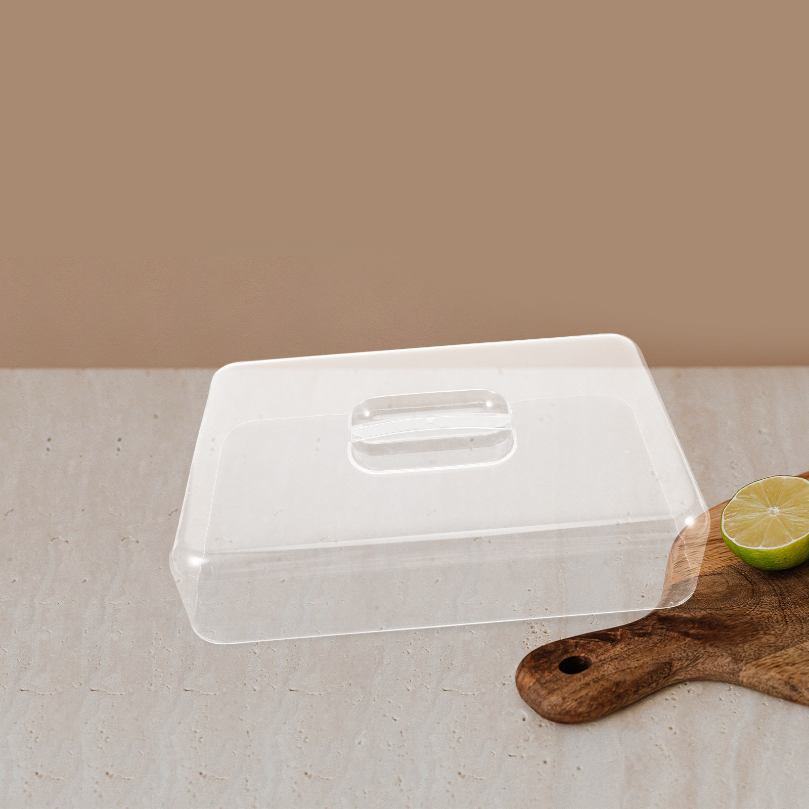 Plastic Dome Clear - 2 Stuks Helder Acryl Rechthoekige Cake