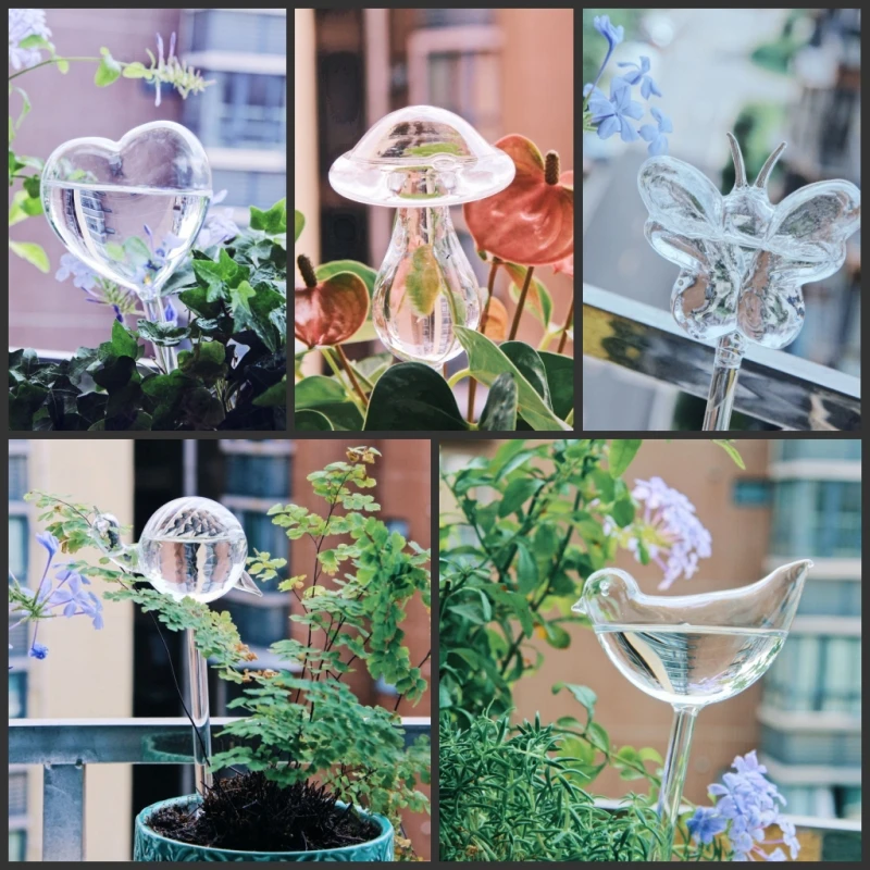 Self Watering Insert - Creatieve glazen plantenbloemen watergever champignon watergevend