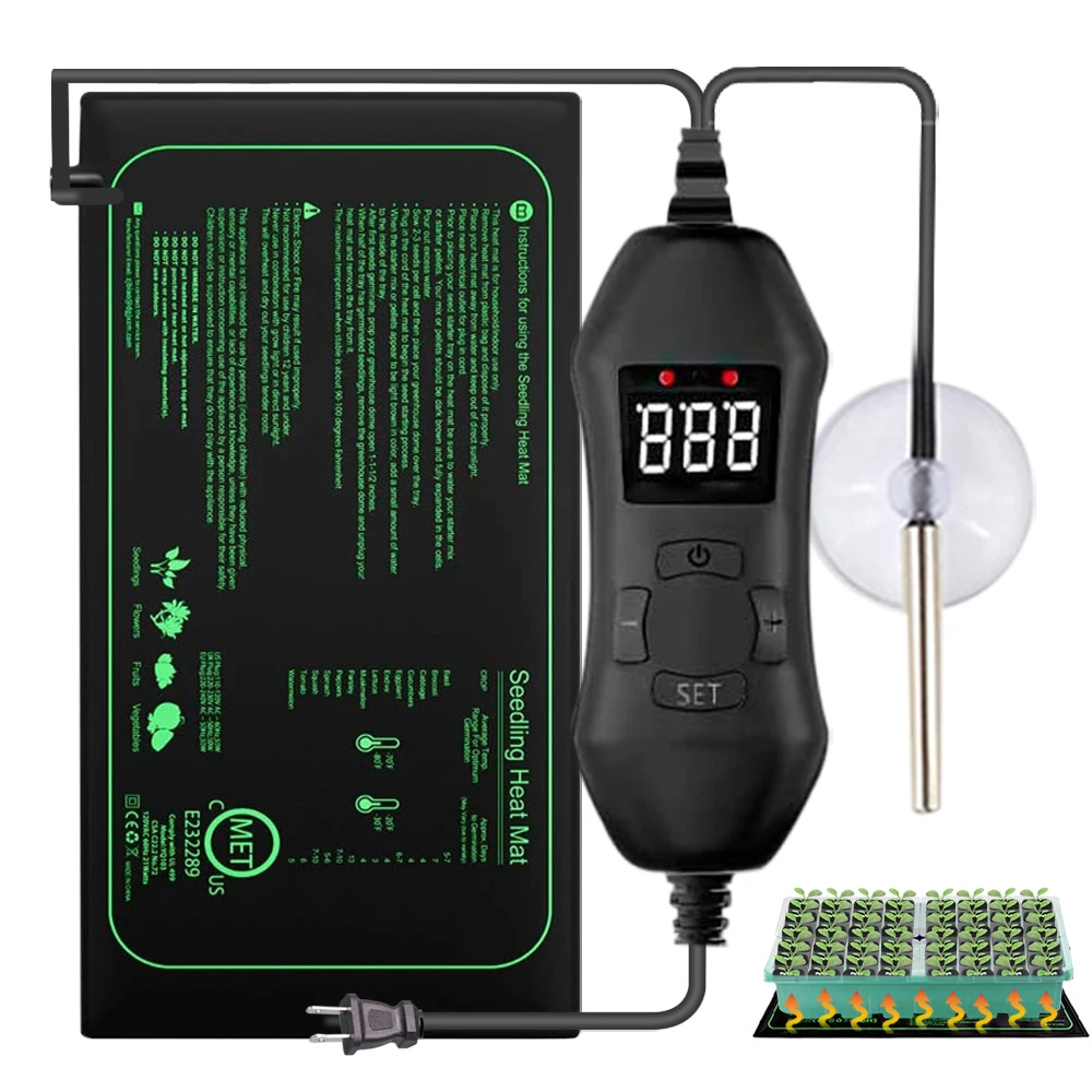 Heat Mat Seedling - 50W EU-US/UK/AU Verstelbare Thermostaat Zaailing Verwarming