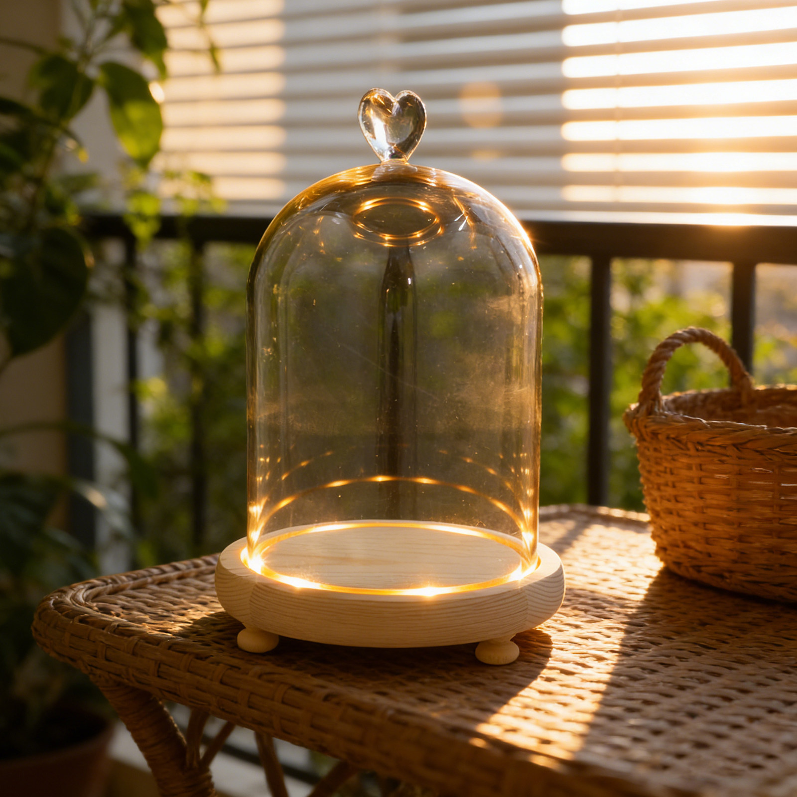 Hartvormige glazen stolp met h - Plastic Dome Clear recensie en prijs