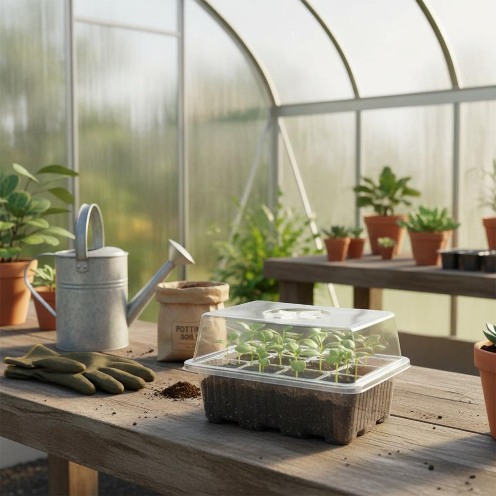 12-delige kiembak met ingebouw - Humidity Dome Kit recensie en prijs