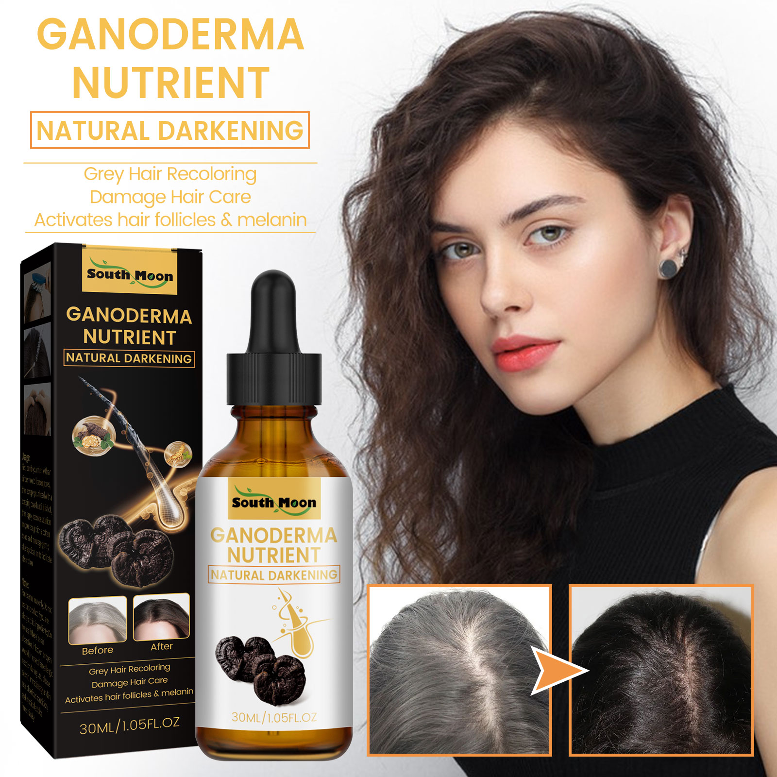 Zwart Ganoderma Lucidum Haar V - Root Stimulator Liquid recensie en prijs