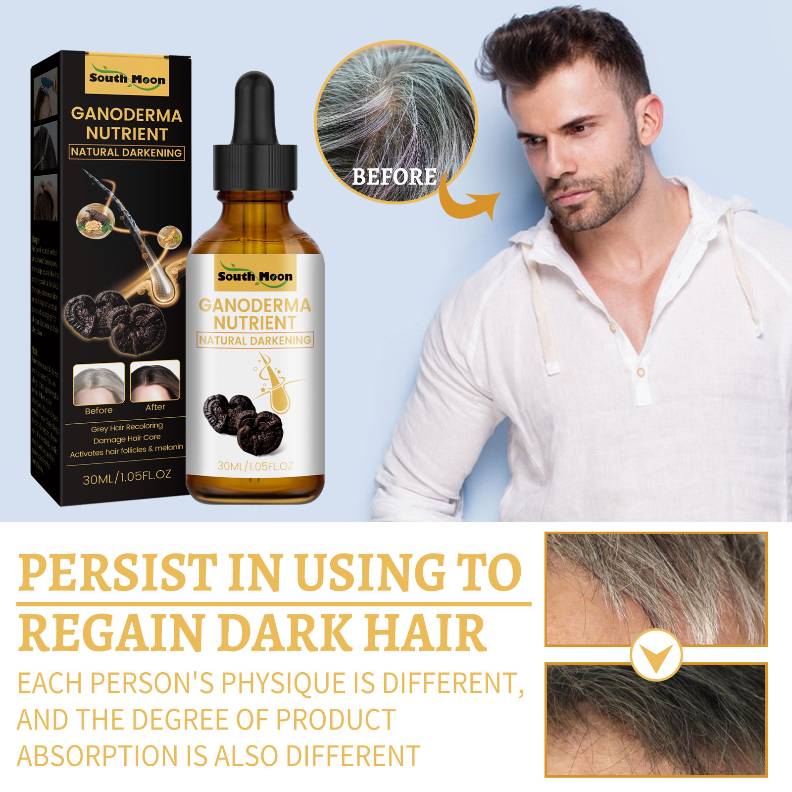 Zwart Ganoderma Lucidum Haar V - Root Stimulator Liquid recensie en prijs