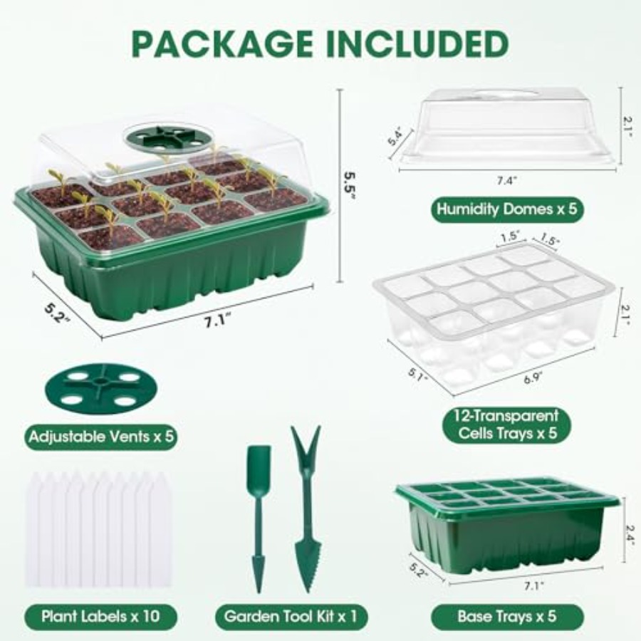 5 pakjes zaadstartbakjes met v - Humidity Dome Kit recensie en prijs